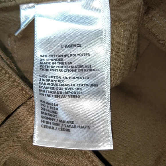 L'AGENCE Margot High Rise Ankle Skinny Stretch Cotton Ankle Jeans - Picture 13 of 14